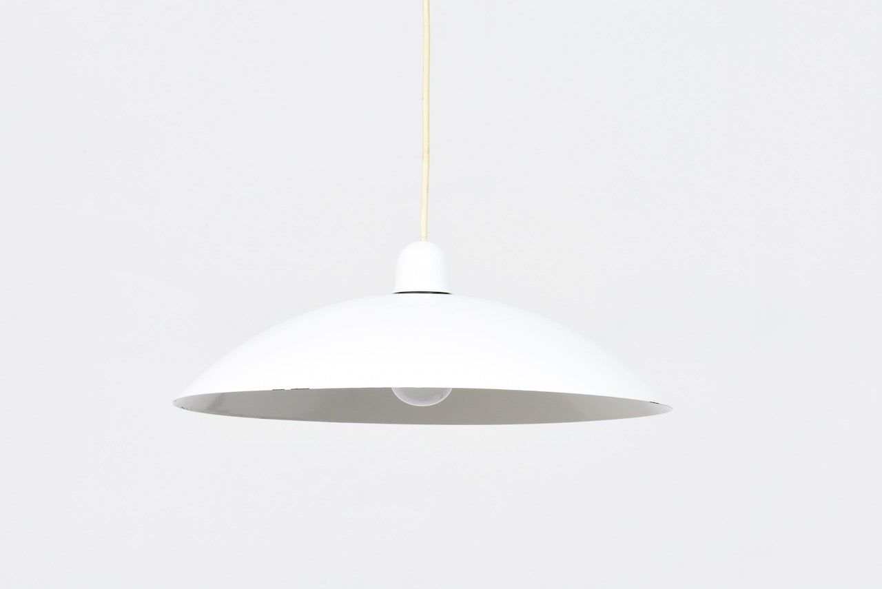 1960s white enamel ceiling lamp