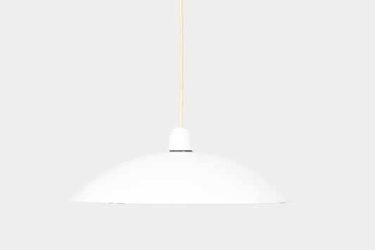 1960s white enamel ceiling lamp