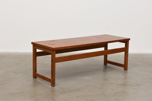 1960s teak + oak bench / coffee table