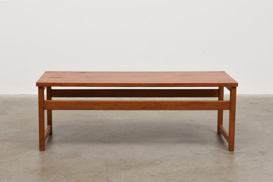 1960s teak + oak bench / coffee table