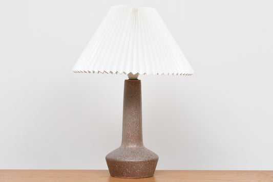 1960s stoneware table lamp with Le Klint shade