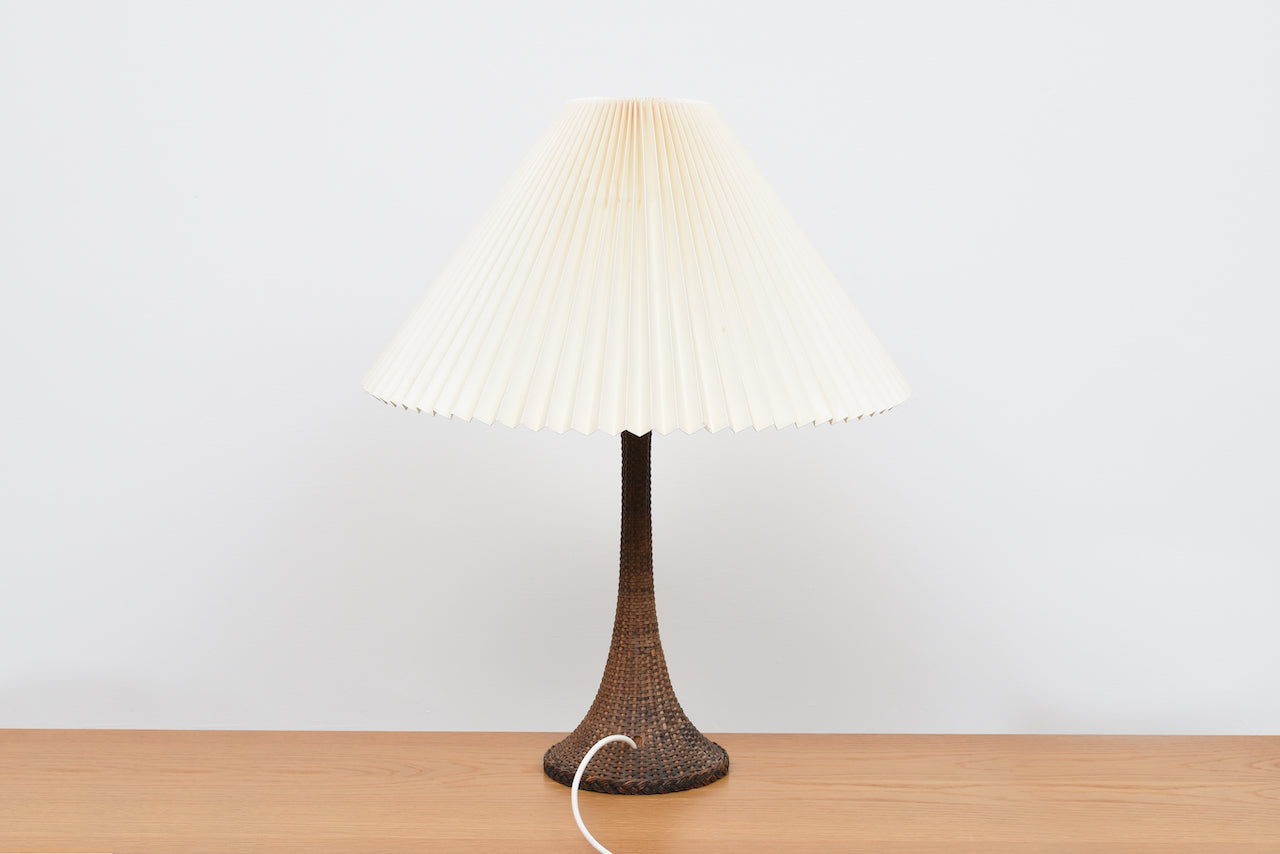 Vintage braided table lamp with Le Klint shade