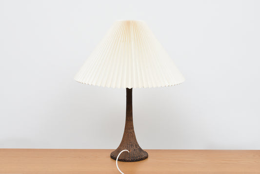 Vintage braided table lamp with Le Klint shade