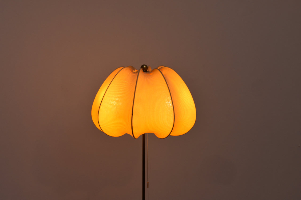 1950s floor lamp with fabric shade