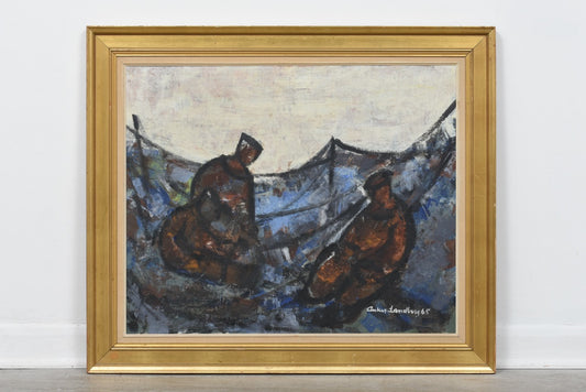 1960s oil painting by Anker Landberg