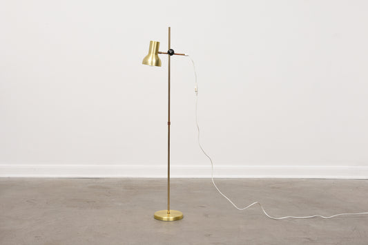 Vintage Danish brass floor light