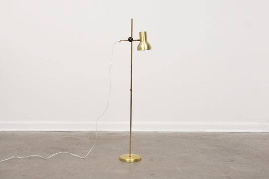 Vintage Danish brass floor light
