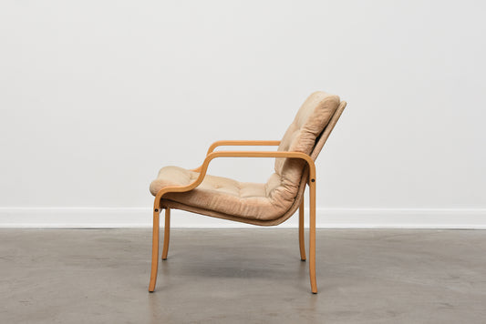 1980s Swedish birch lounger