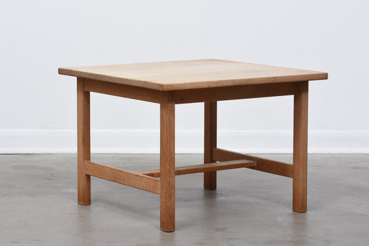 Square solid oak coffee table