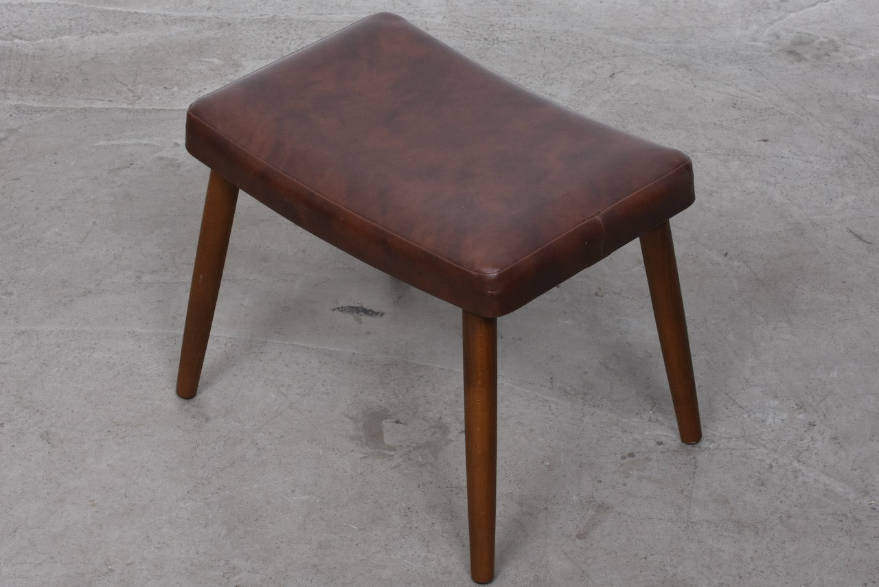 1960s vinyl foot stool