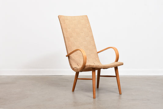 1940s Swedish beech lounger