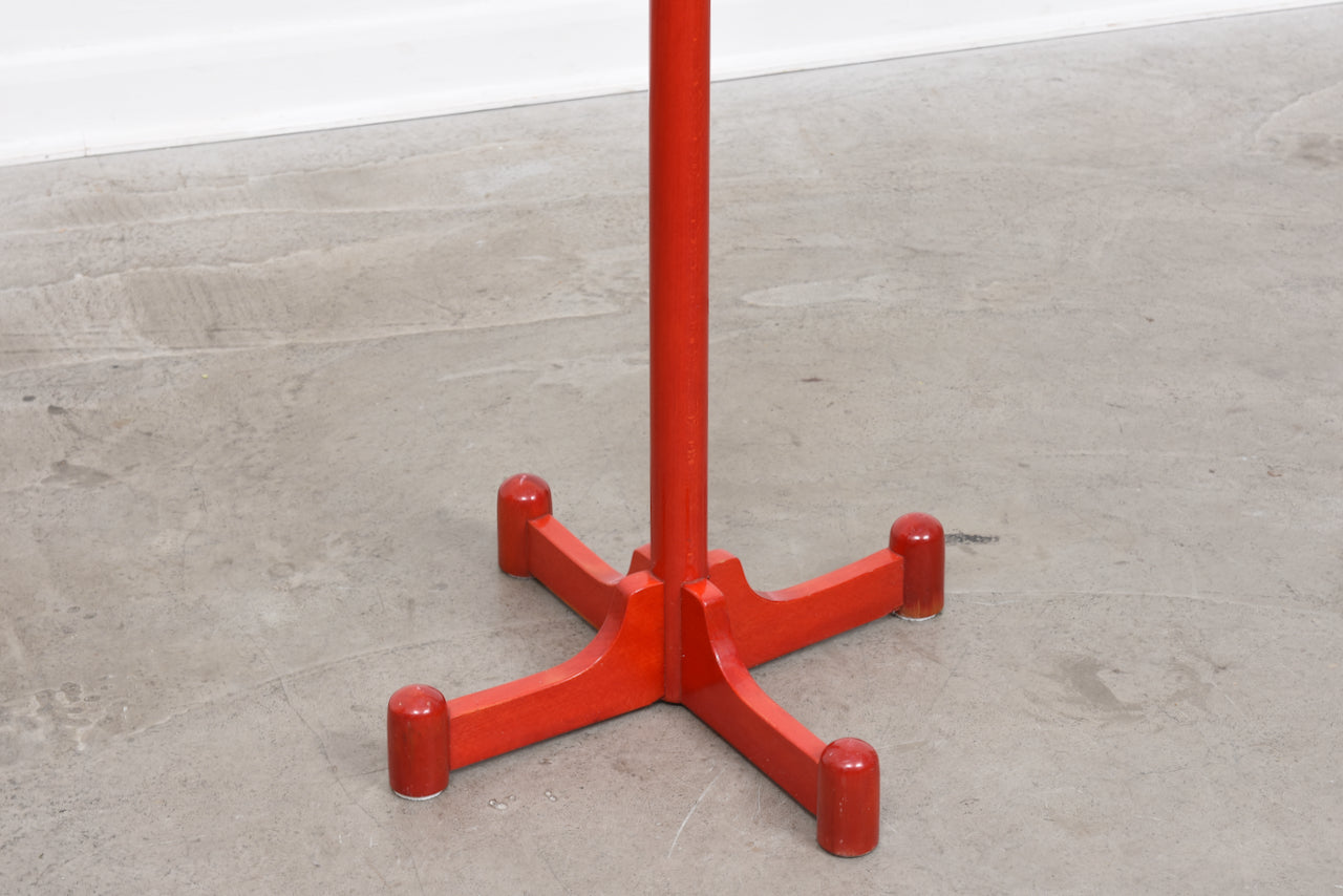 1970s lacquered pine coat stand