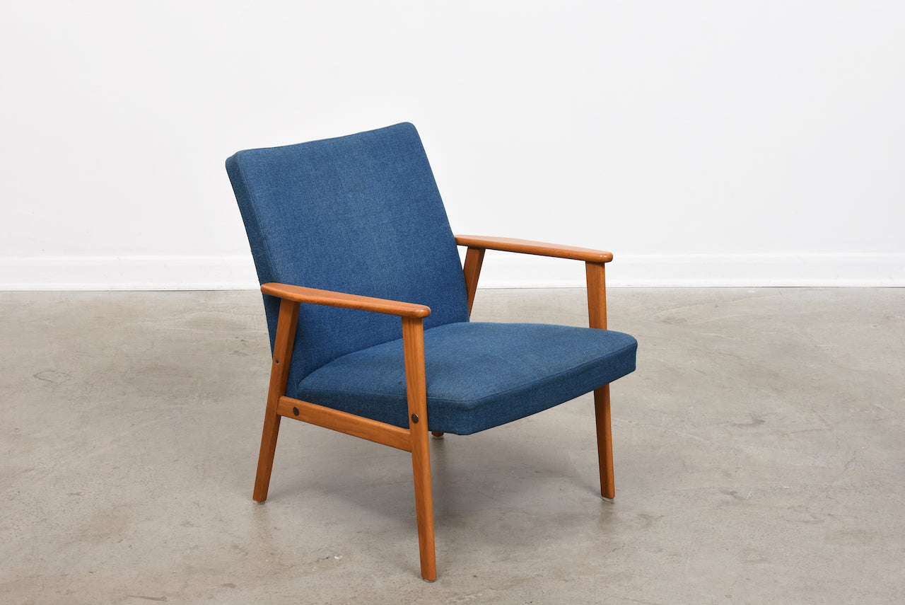 1960s Swedish lounger with beech frame
