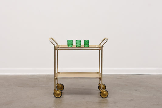1960s brass drinks trolley