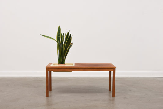 Vintage teak table with planter