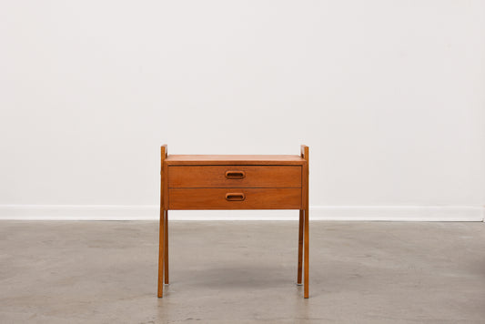 1960s hallway chest in teak + beech