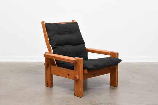 1970s lounger by Yngve Ekström - Charcoal