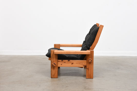 1970s lounger by Yngve Ekström - Charcoal