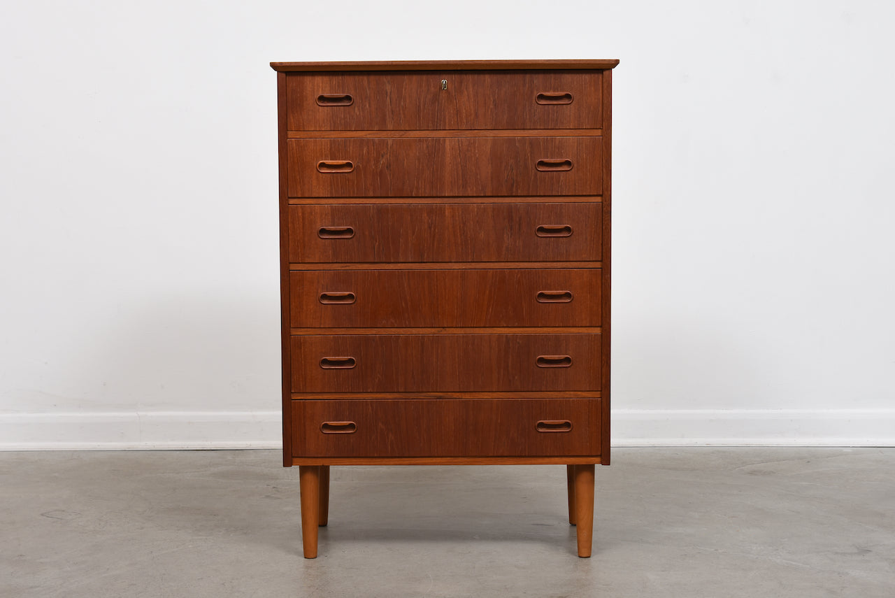 1950s Danish chest with inset handles