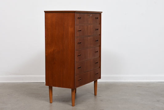 1950s Danish chest with inset handles