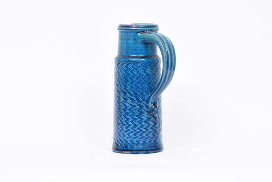 Turquoise ceramic pitcher by Kähler