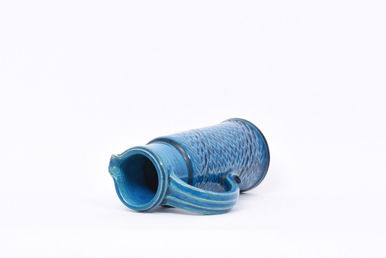 Turquoise ceramic pitcher by Kähler
