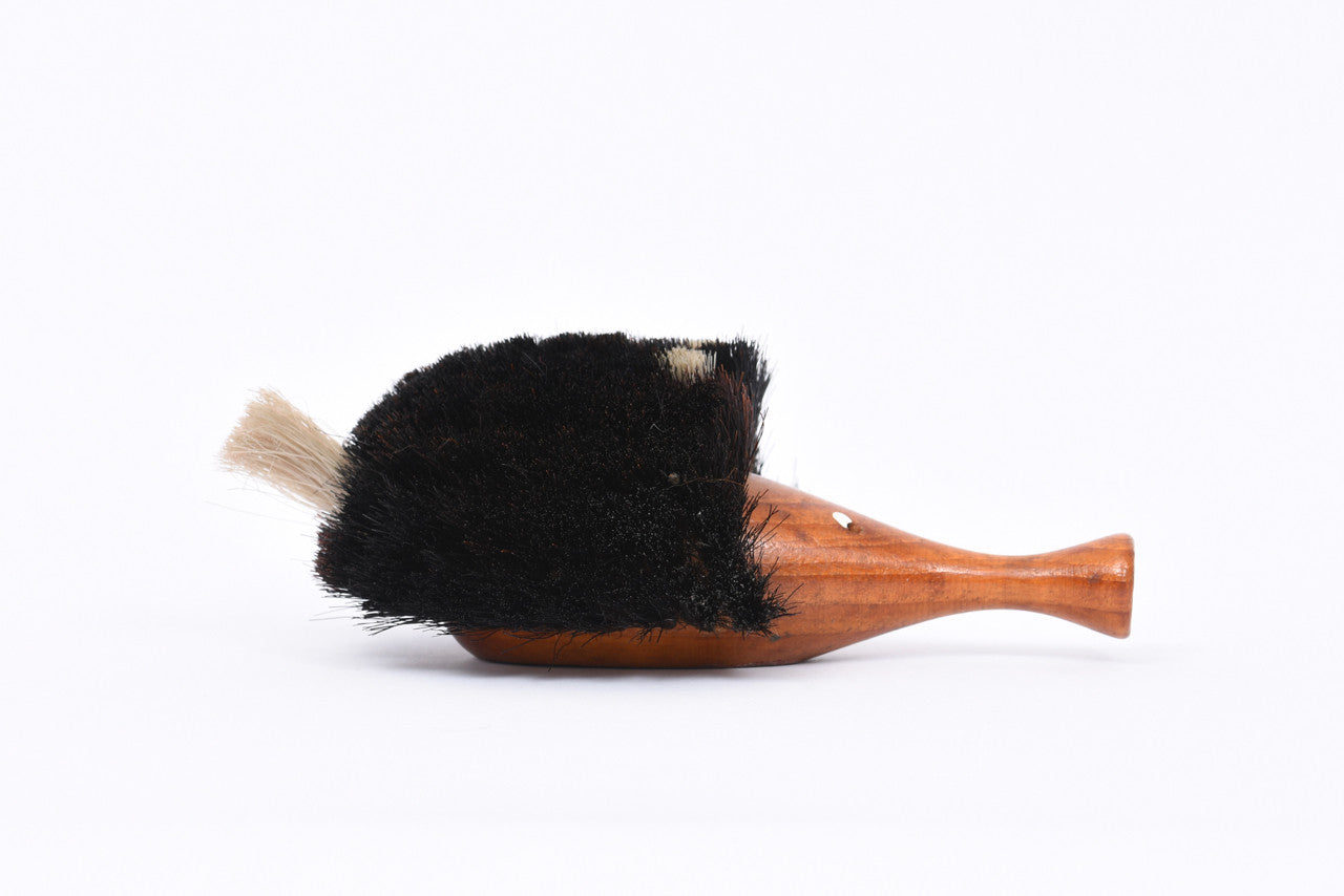 Decorative teak shoe brush
