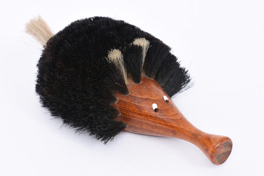 Decorative teak shoe brush