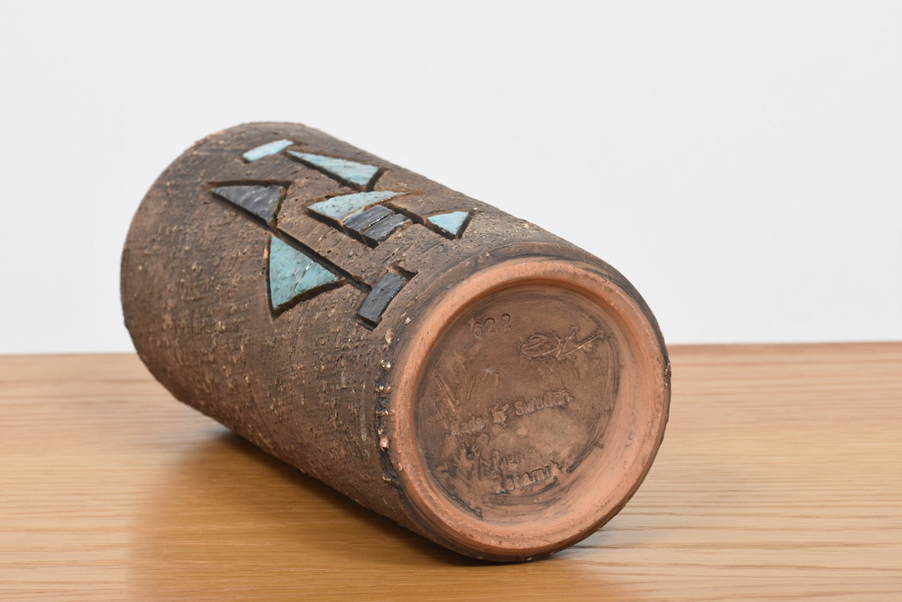 Vintage cylinder vase by Tilgmans Keramik