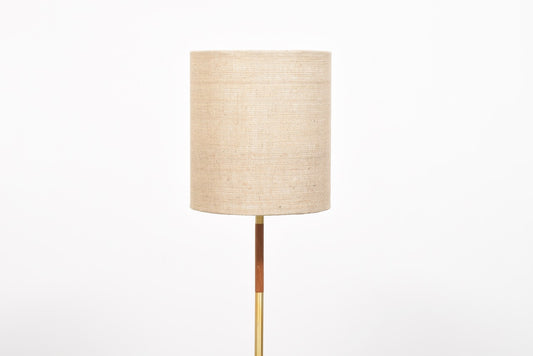 1960s floor lamp with brass + teak stem