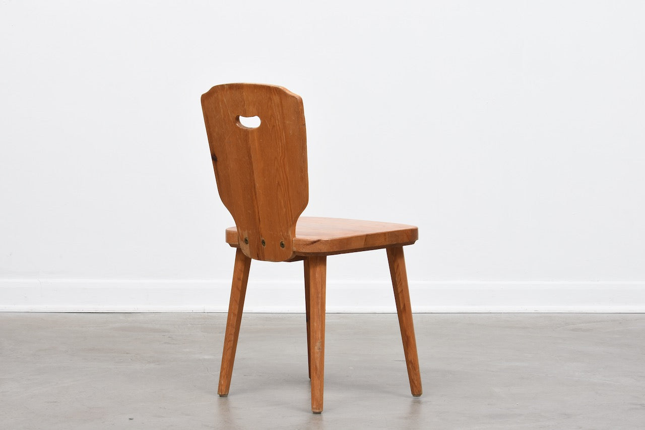 Set of four 1960s Swedish pine chairs