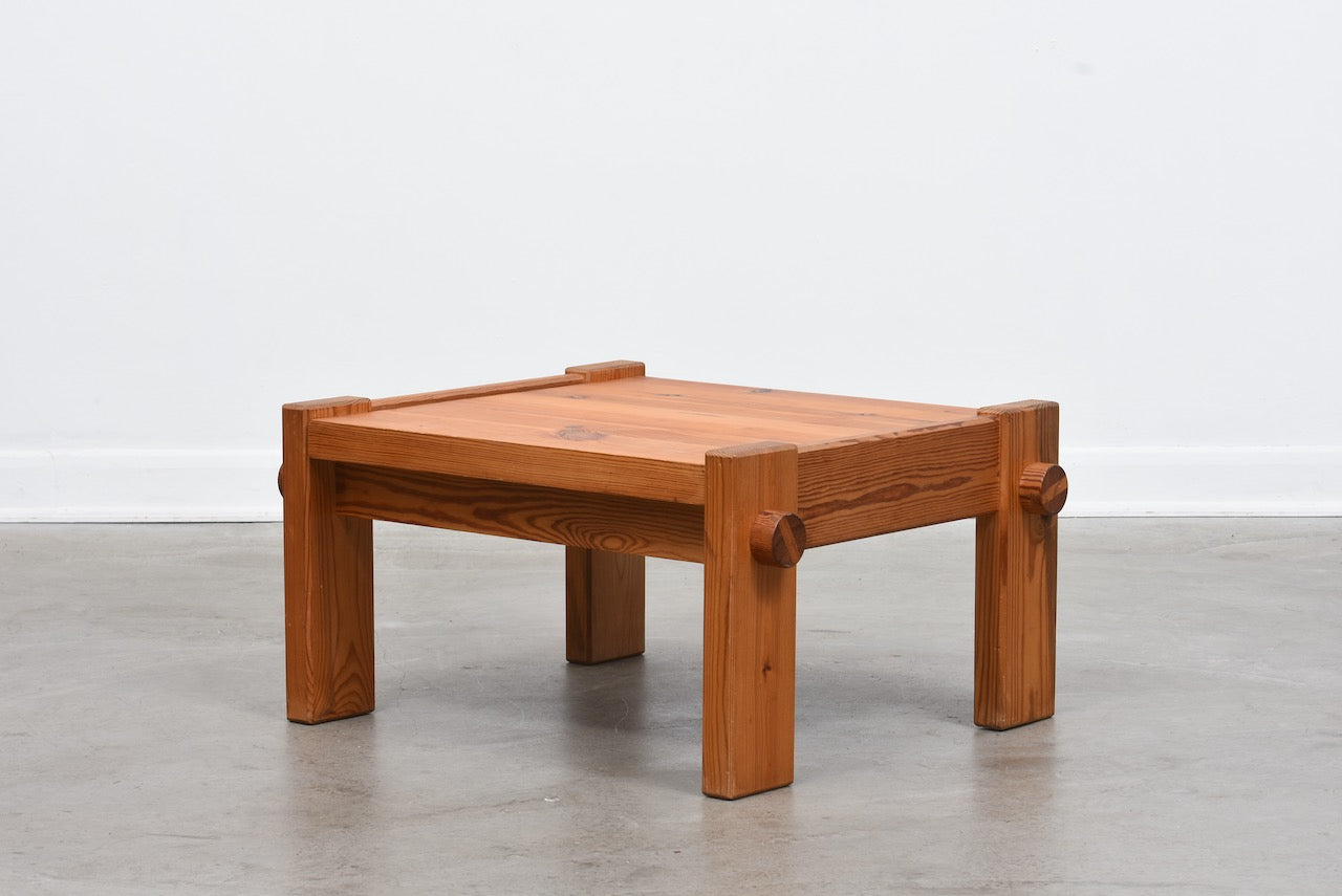 1970s pine side table by Yngve Ekström