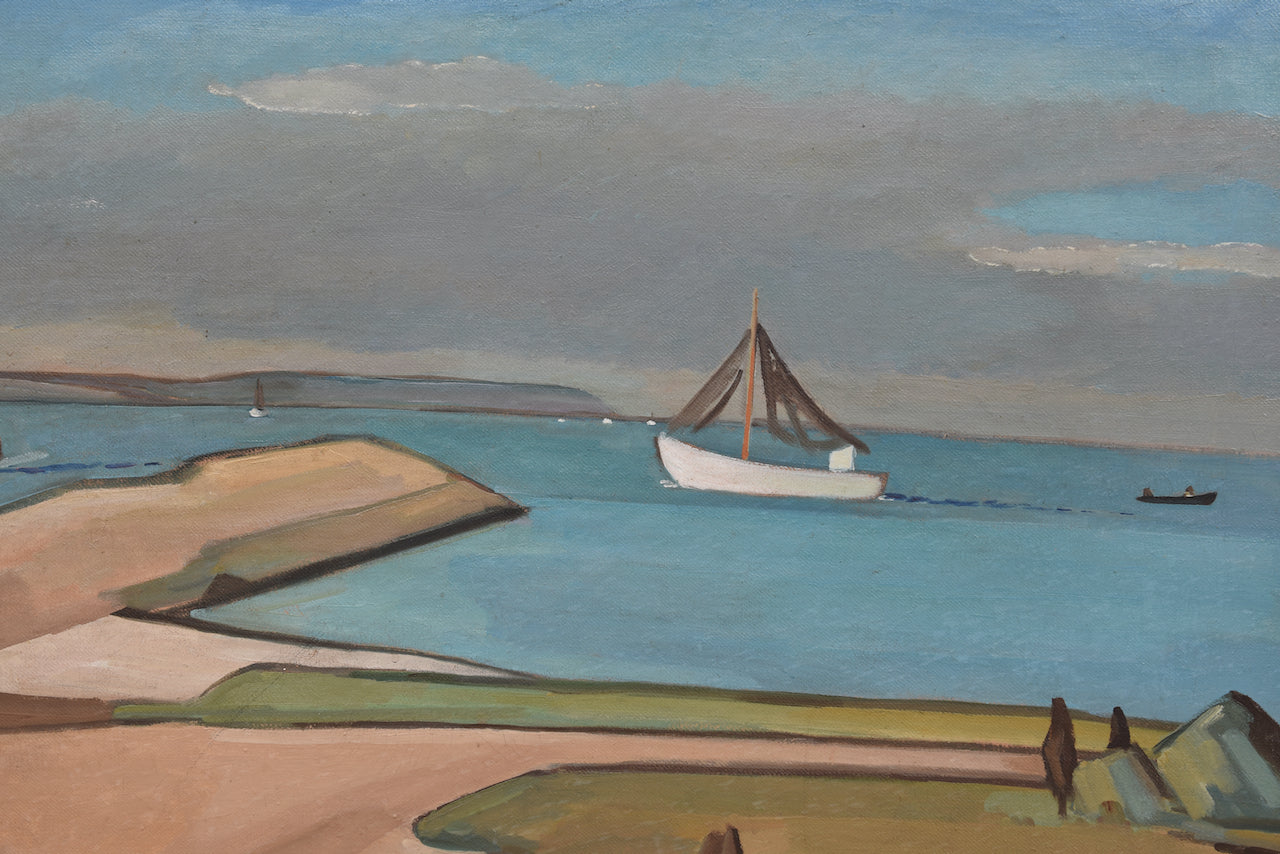 Vintage Danish seaside painting