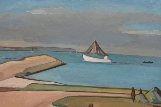 Vintage Danish seaside painting