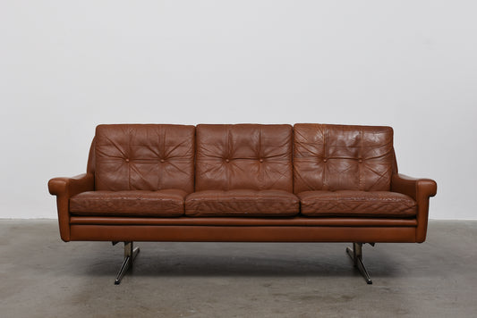 1960s leather sofa by Skipper