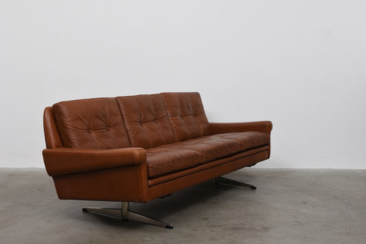 1960s leather sofa by Skipper