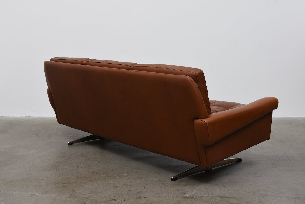 1960s leather sofa by Skipper