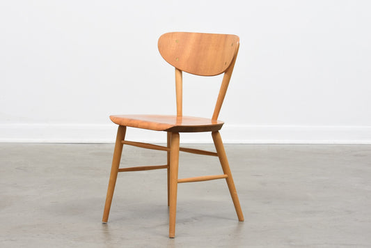 1950s Swedish birch and teak chair