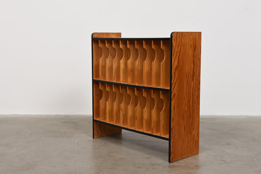 1970s Swedish pine record cabinet