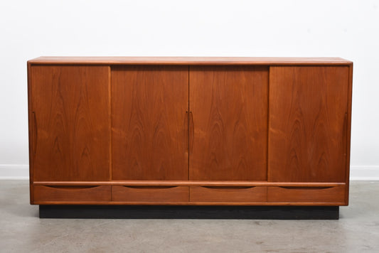 1960s teak sideboard on plinth base