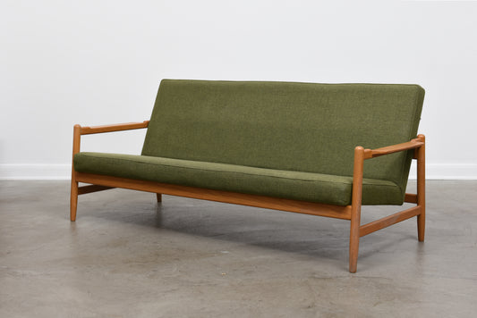 New upholstery included: Reclining sofa by Bengt Ruda