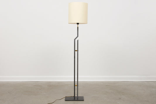 1980s Swedish metal floor lamp with shade
