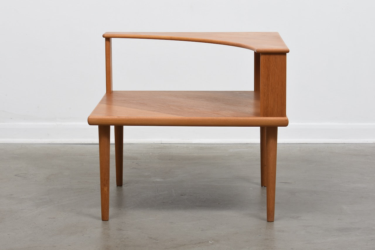 Oak corner table by Alf Svensson & Yngvar Sandström