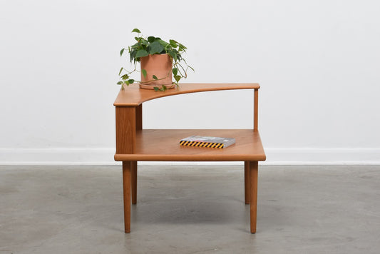 Oak corner table by Alf Svensson & Yngvar Sandström