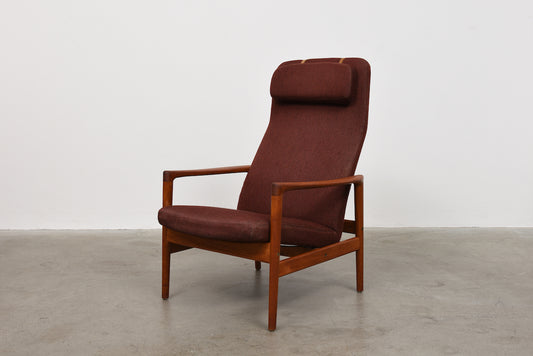 New upholstery included: Reclining lounger by Folke Ohlsson