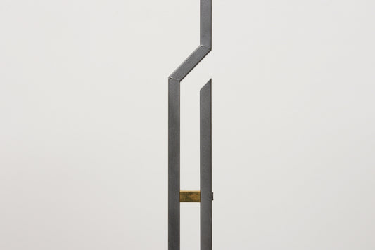 1980s Swedish metal floor lamp with shade