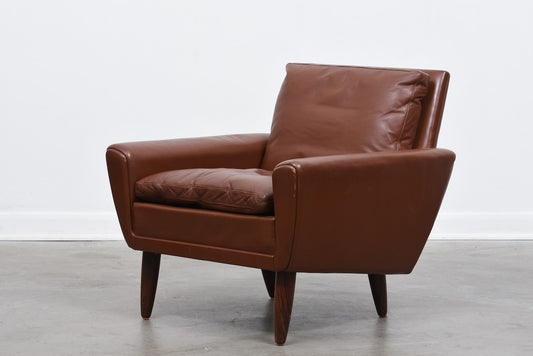 1960s leather lounger by G. Thams
