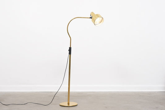 1970s brass floor light