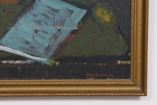 1950s oil painting by Otto Larsen