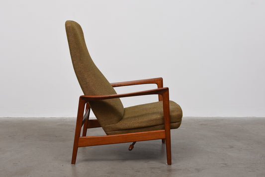 New upholstery included: Reclining lounger by Folke Ohlsson